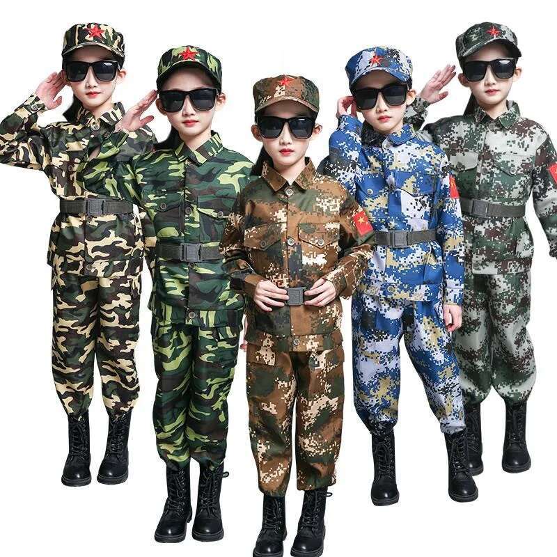 Kids Outdoor Ninja Equipment - Boys girls Military Training Uniforms Children