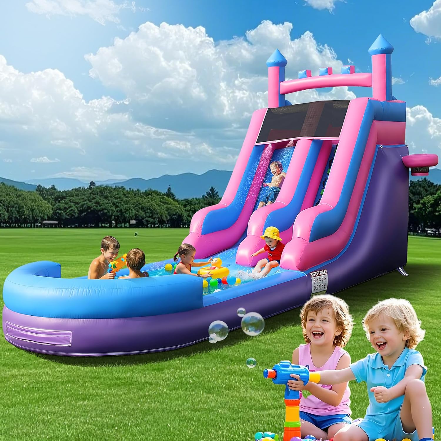 Kids Outdoor Park - 26.2 FT Heavy Duty Inflatable Water