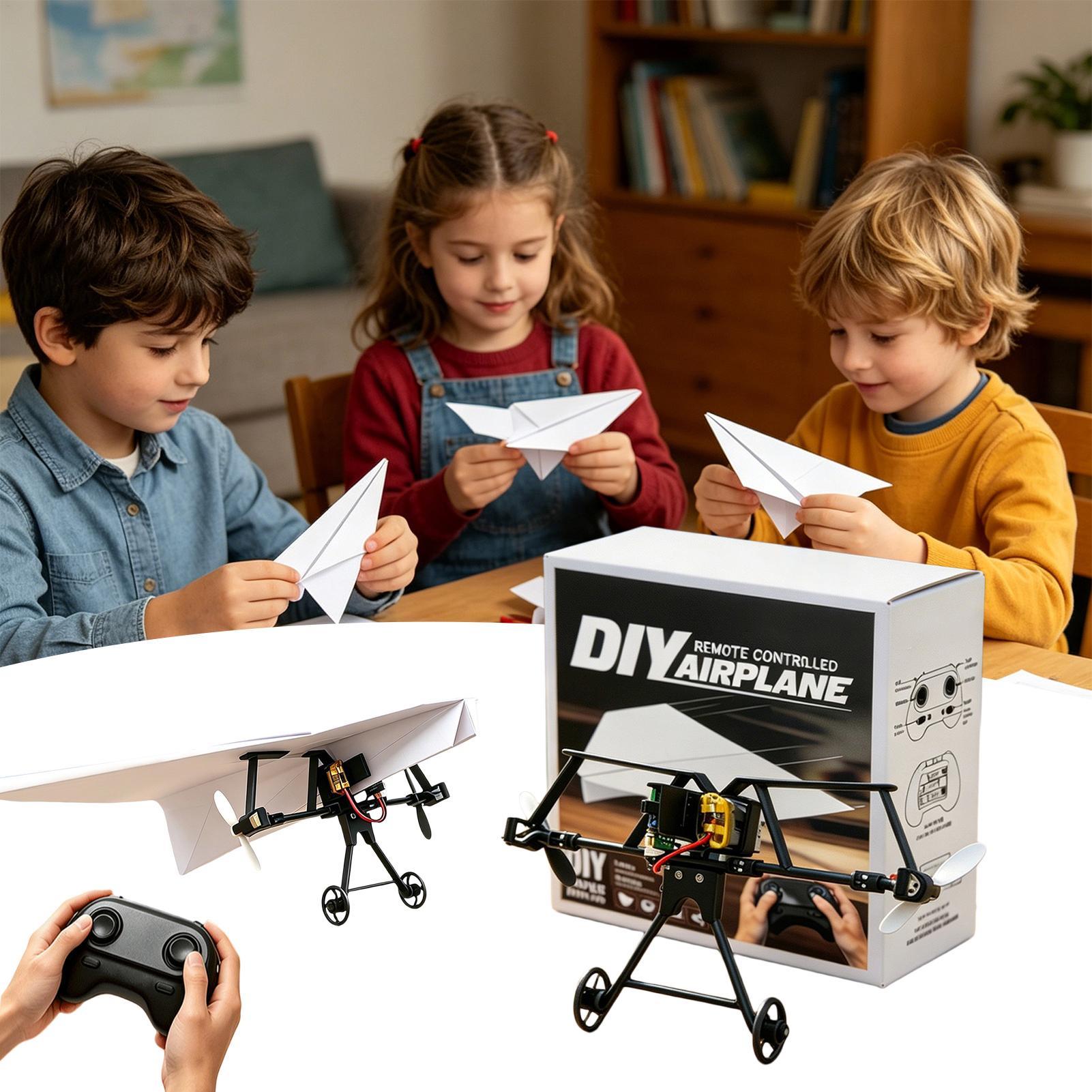 Outdoor Toys For Kids - DIY RC Paper Airplane Kit Plane
