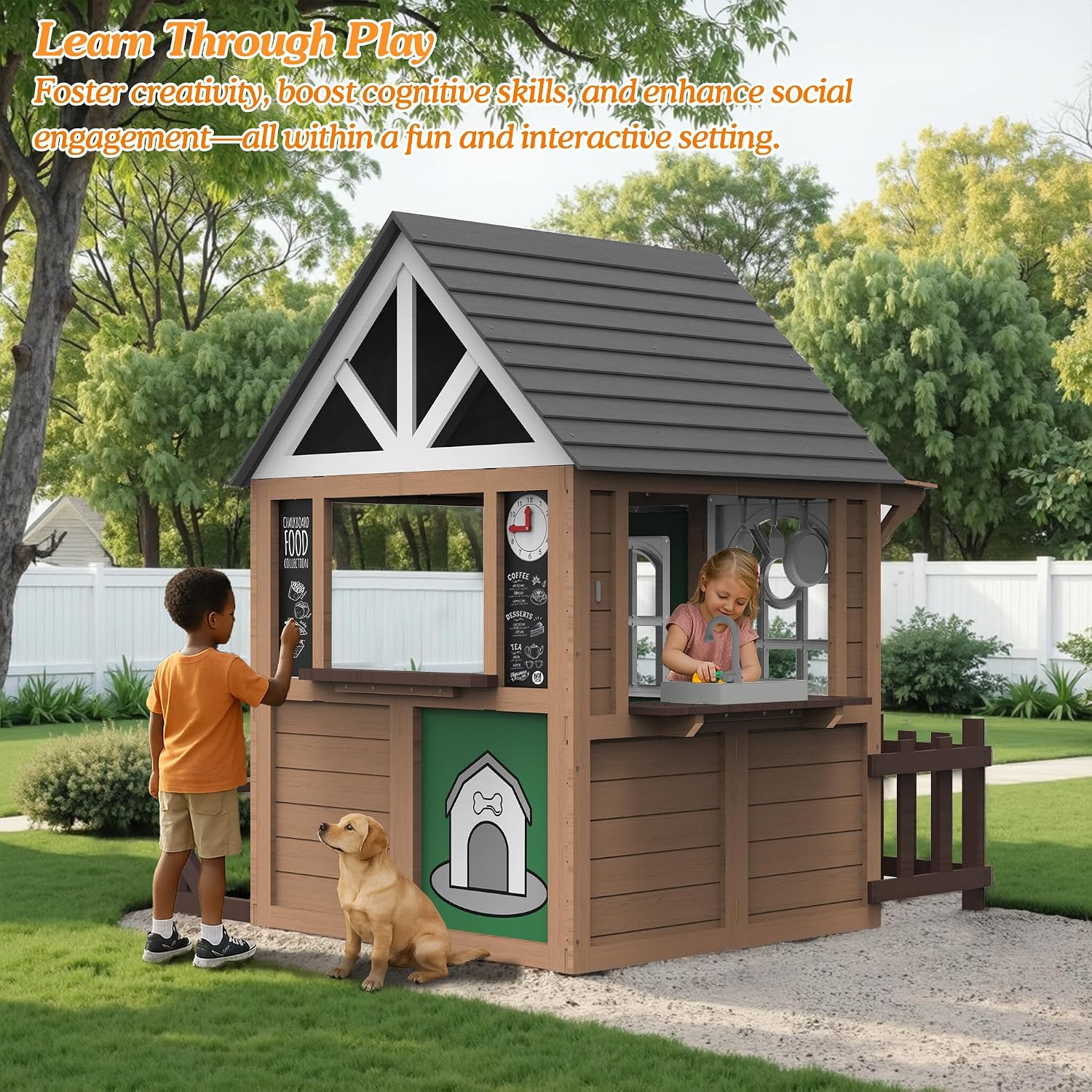 Seizeen Outdoor Play House for - Kids Outdoor Wooden Playhouse ulasan dan harga