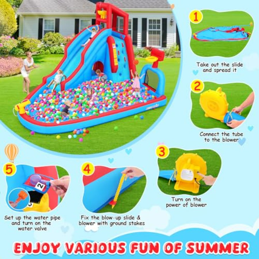 Backyard outdoor water slide i - Kids Outdoor Park ulasan dan harga