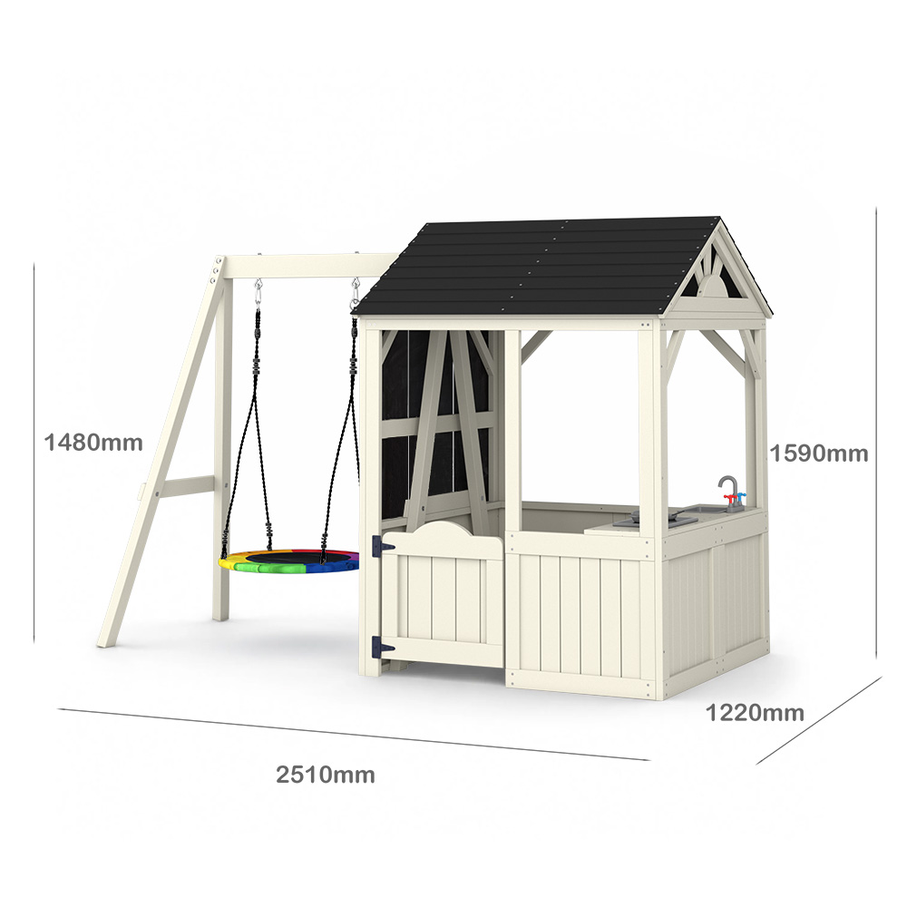 Garden Buildings Furniture Kid - Kids Outdoor Wooden Playhouse ulasan dan harga