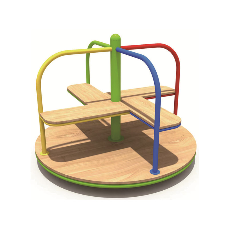 Outdoor Playground Wooden Caro - Kids Outdoor Merry Go Round ulasan dan harga
