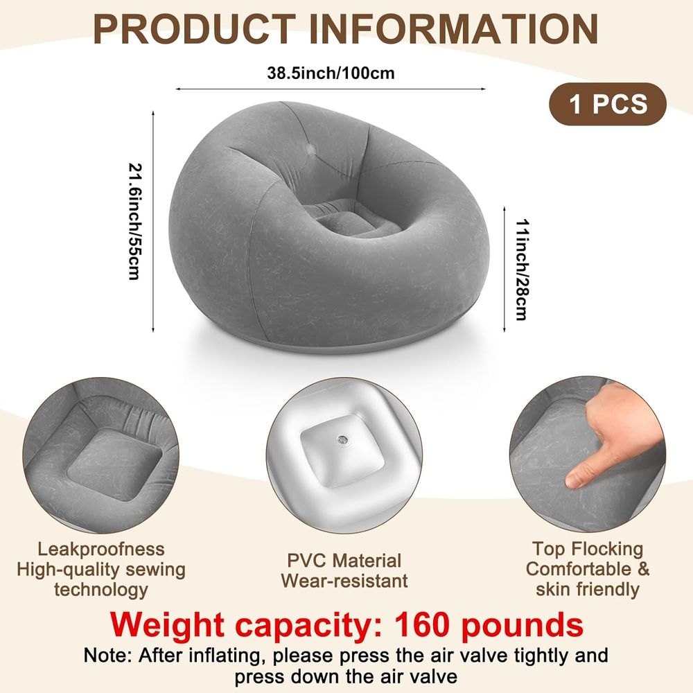 Inflatable Bean Bag Chairs, Gr - Kids Outdoor Loungers ulasan dan harga