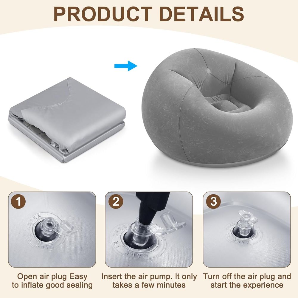Inflatable Bean Bag Chairs, Gr - Kids Outdoor Loungers ulasan dan harga