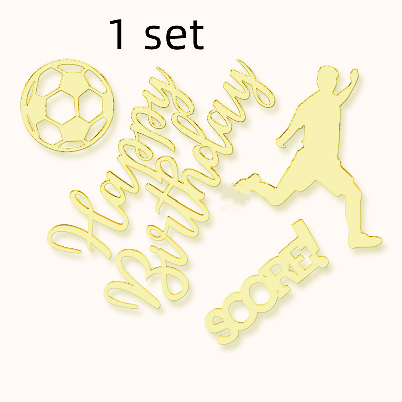 1set Gold Acrylic Happy Birthd - Kids Outdoor Merry Go Round ulasan dan harga