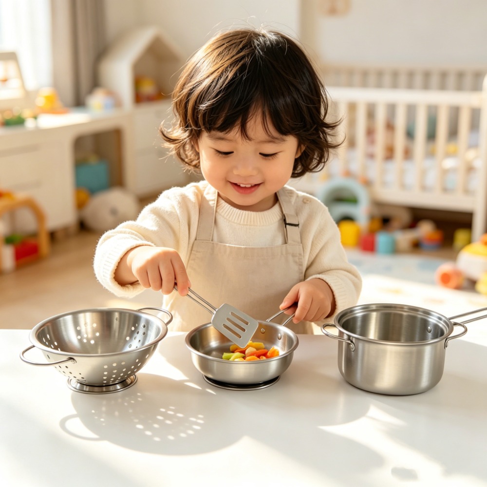 5Pcs Kids Stainless Steel Cook - Kids Outdoor Kitchen Set ulasan dan harga