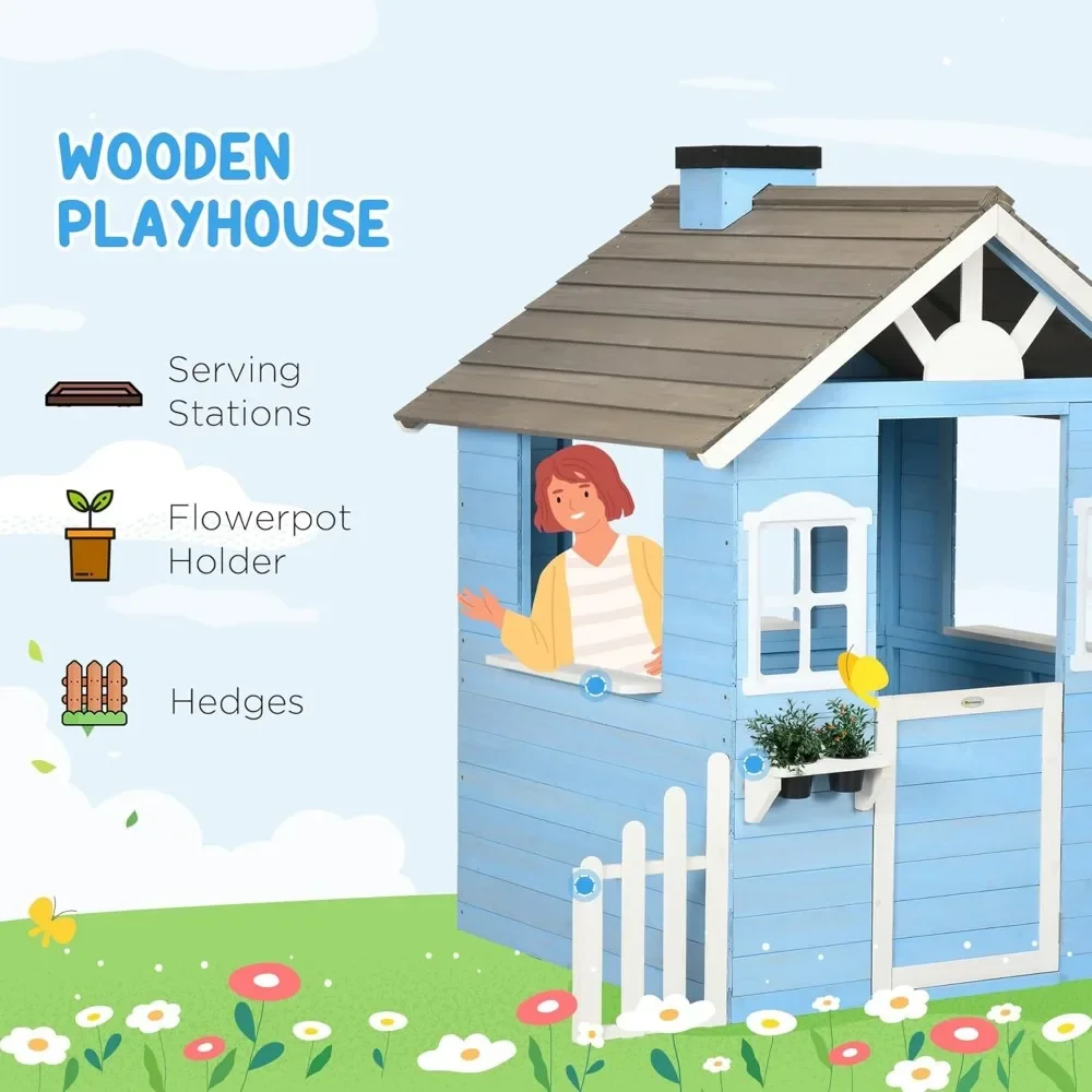 Playhouse For Kids Outdoor Cou - Kids Outdoor Wooden Playhouse ulasan dan harga