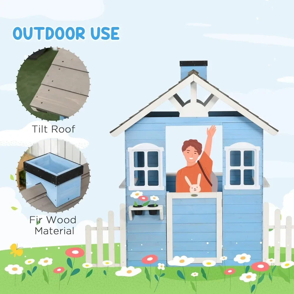 Playhouse For Kids Outdoor Cou - Kids Outdoor Wooden Playhouse ulasan dan harga