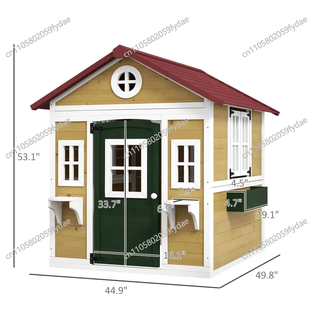 Outdoor Kids Playhouse, Wooden - Kids Outdoor Wooden Playhouse ulasan dan harga