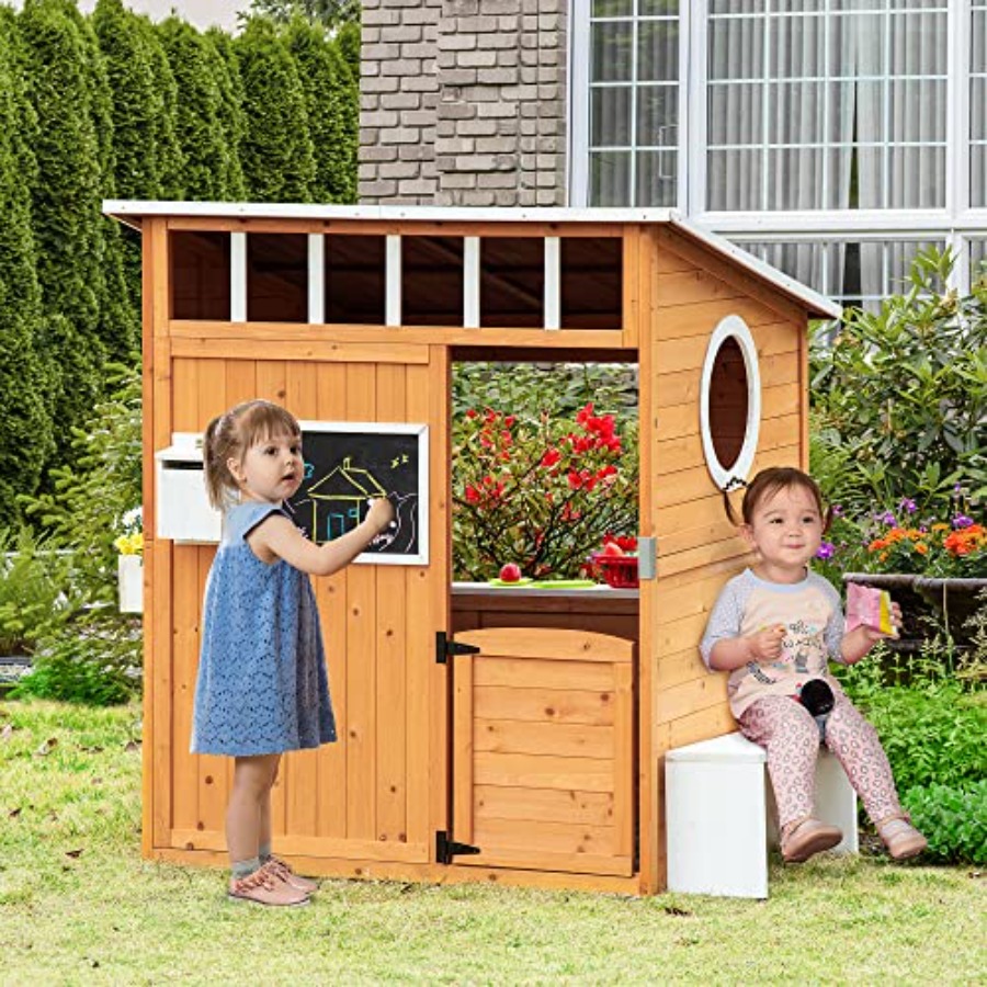 Outdoor Wooden Playhouse For K - Kids Outdoor Wooden Playhouse ulasan dan harga