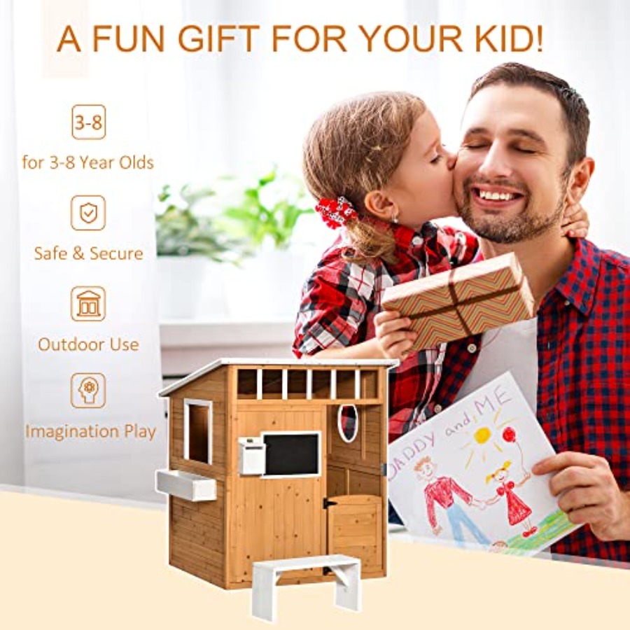 Outdoor Wooden Playhouse For K - Kids Outdoor Wooden Playhouse ulasan dan harga