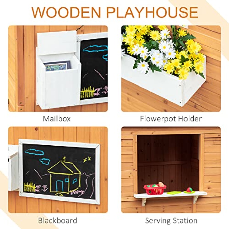 Outdoor Wooden Playhouse For K - Kids Outdoor Wooden Playhouse ulasan dan harga