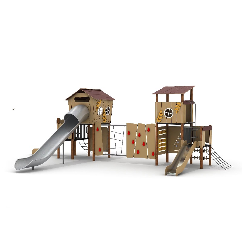Wooden Outdoor Playground Set  - Kids Outdoor Wooden Playhouse ulasan dan harga