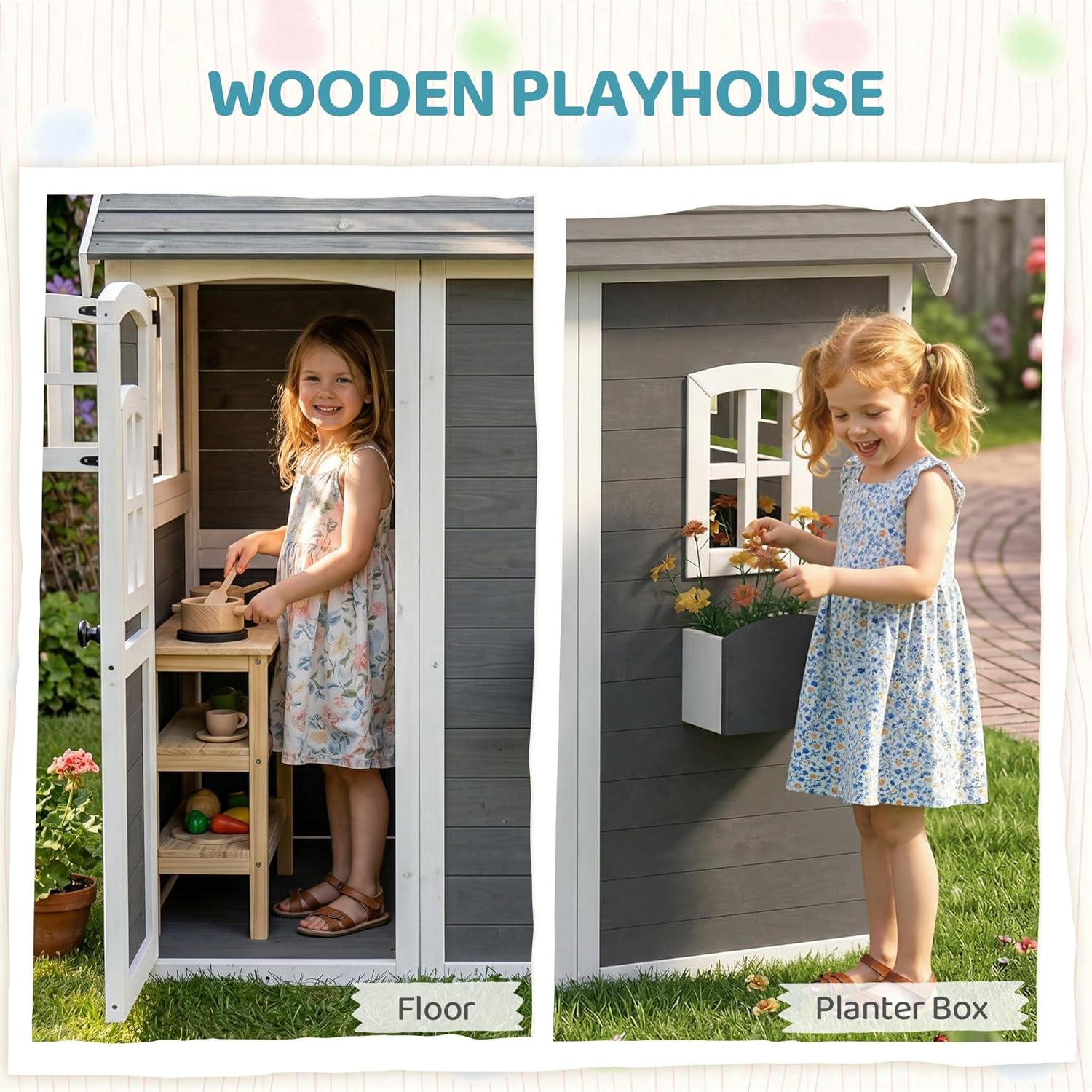 #Wooden Outdoor Playhouse with - Kids Outdoor Wooden Playhouse ulasan dan harga