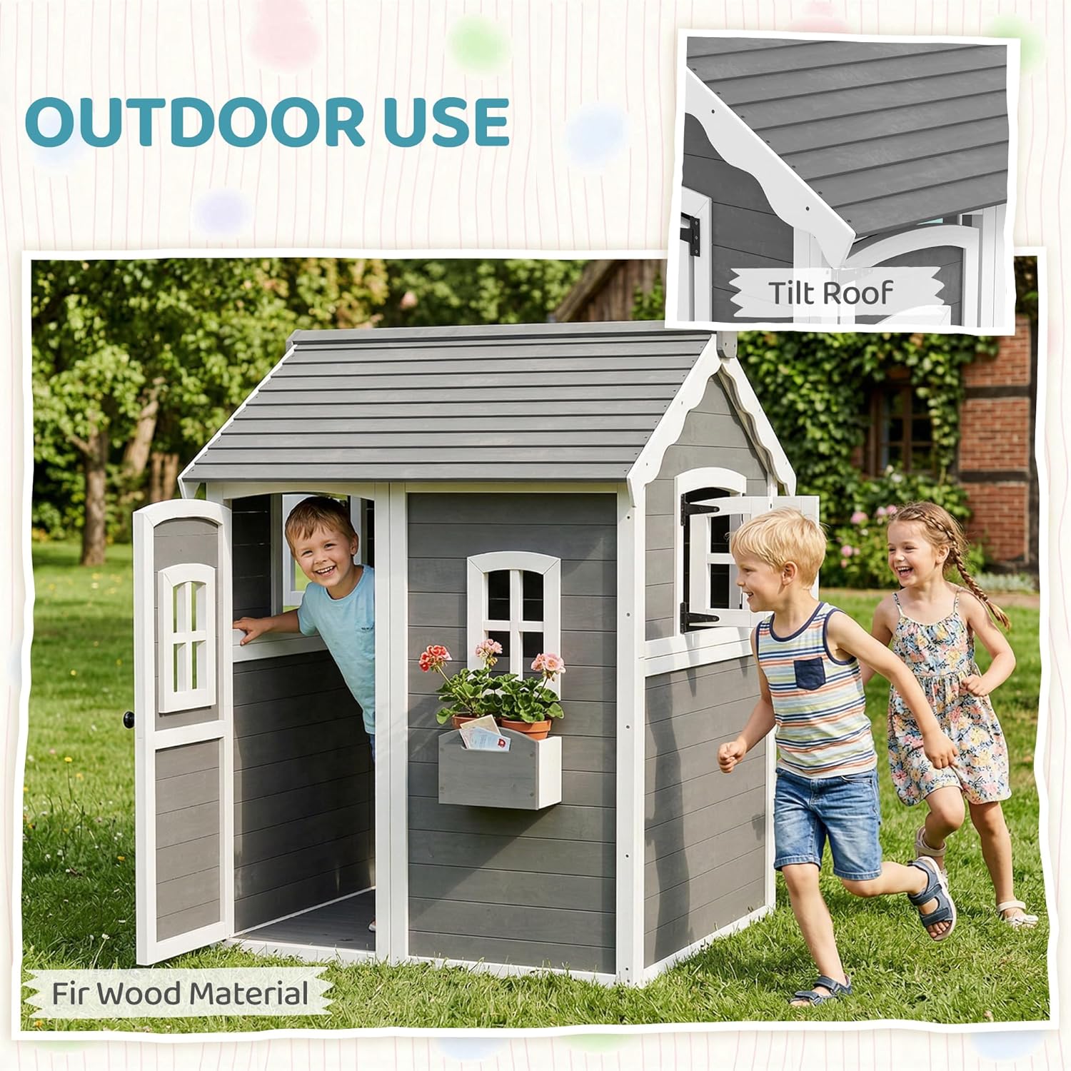 #Wooden Outdoor Playhouse with - Kids Outdoor Wooden Playhouse ulasan dan harga