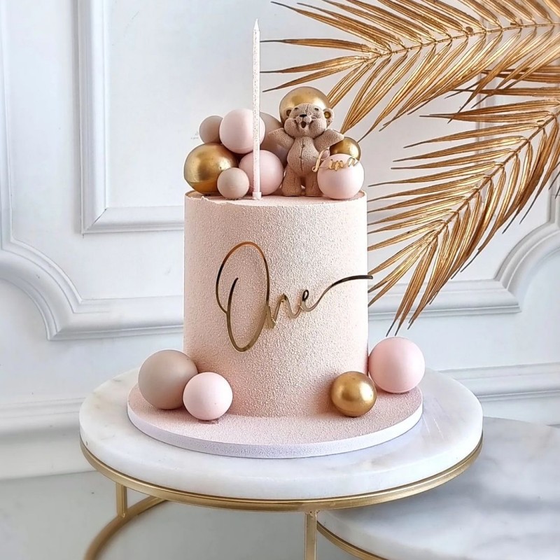 Acrylic Gold Letter One Cake T - Kids Outdoor Merry Go Round ulasan dan harga