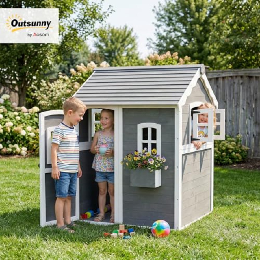 Outdoor wooden playhouse for k - Kids Outdoor Wooden Playhouse ulasan dan harga
