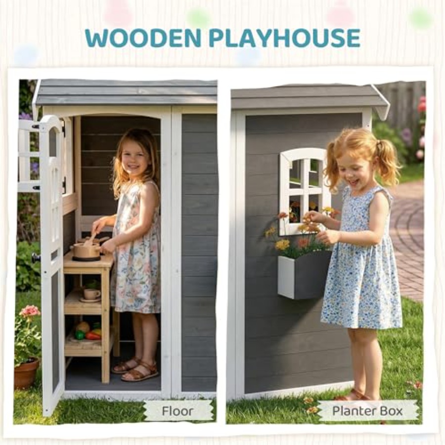 Outdoor wooden playhouse for k - Kids Outdoor Wooden Playhouse ulasan dan harga
