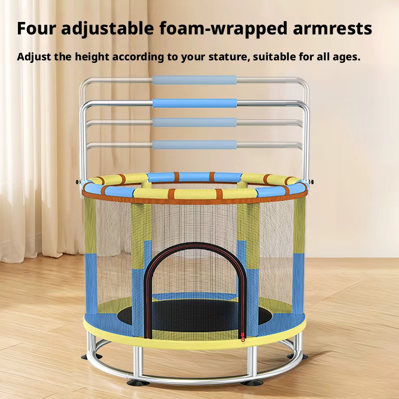 Trampoline with Protective Net - Kids Indoor Outdoor Trampoline ulasan dan harga