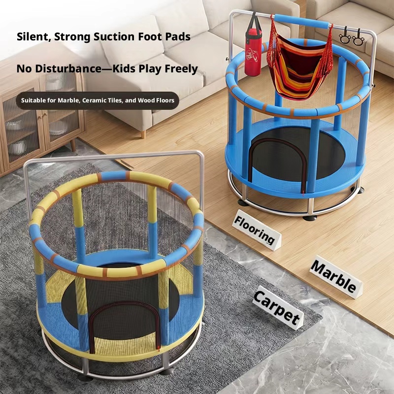 Trampoline with Protective Net - Kids Indoor Outdoor Trampoline ulasan dan harga