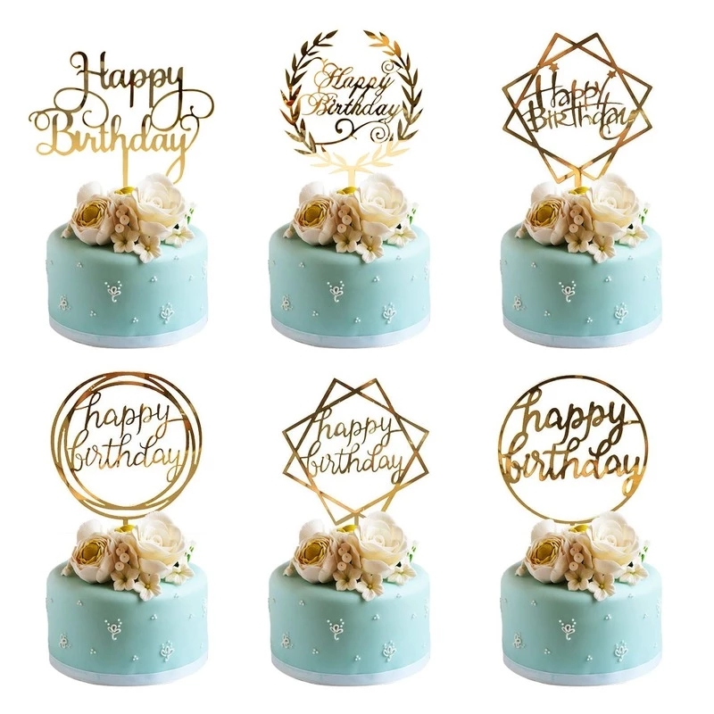 6pcs/Lot Gold Happy Birthday A - Kids Outdoor Merry Go Round ulasan dan harga