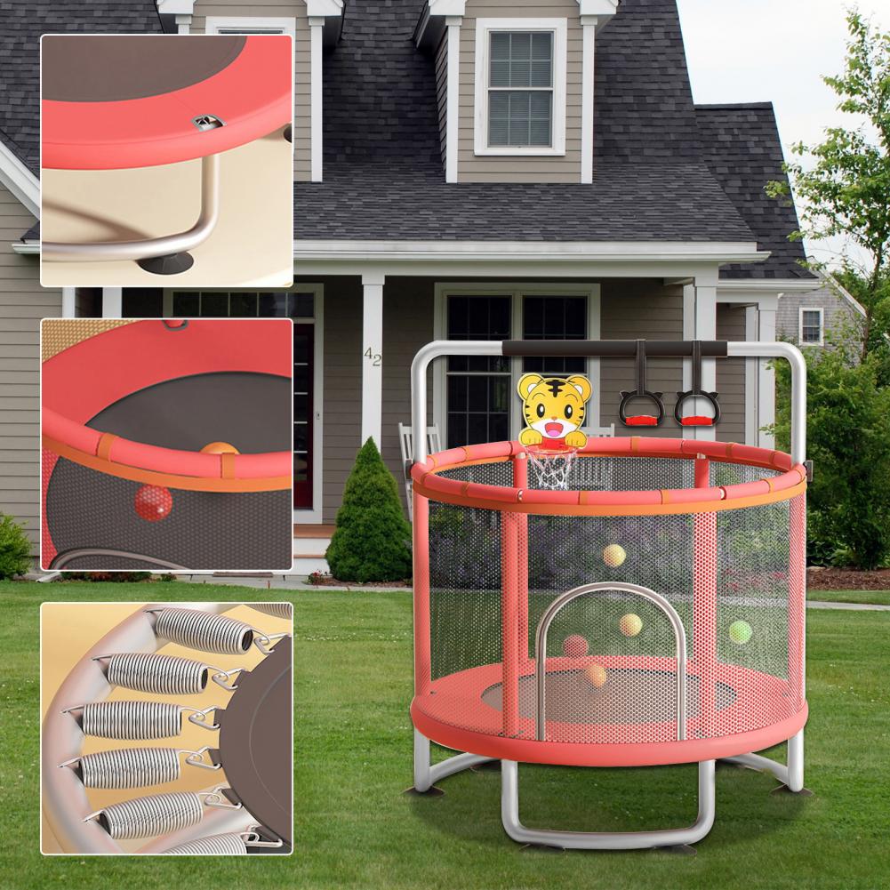 Kids Trampoline, Adjustable Ba - Kids Indoor Outdoor Trampoline ulasan dan harga
