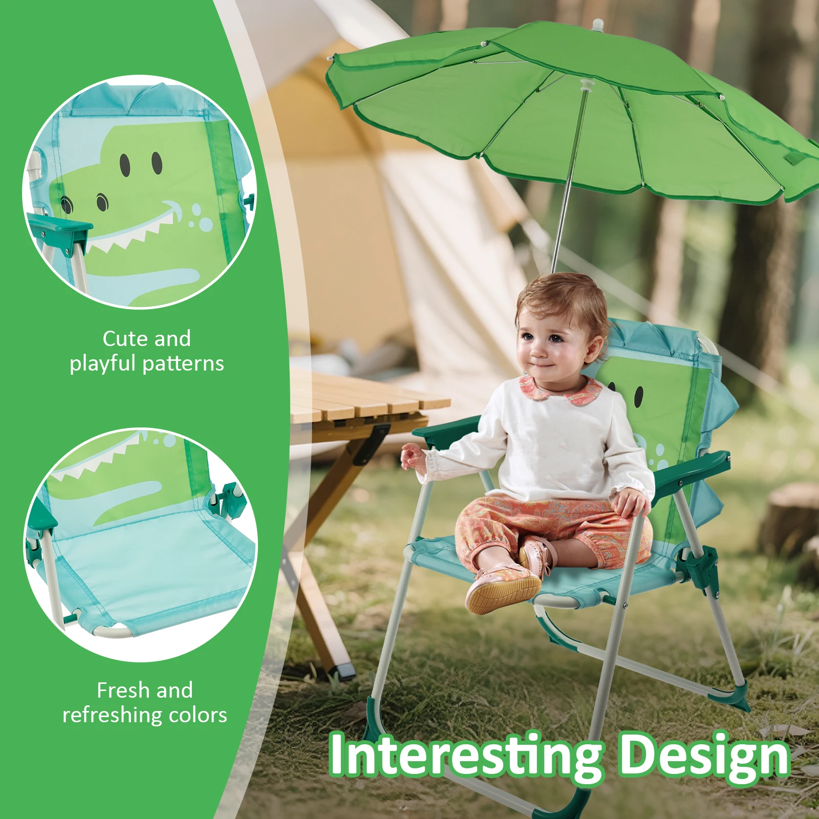 Kids Folding Beach Chair With  - Kids Outdoor Loungers ulasan dan harga