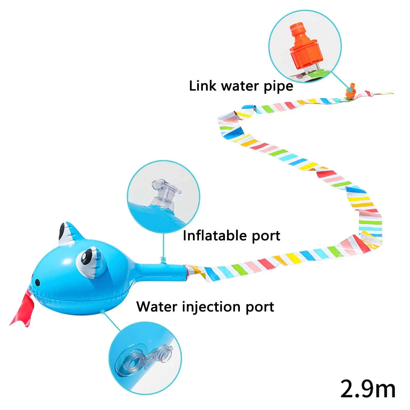Inflatable Water Spray Snake T - Outdoor Toys For Kids ulasan dan harga