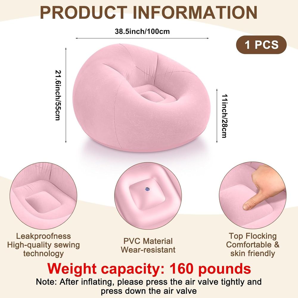 Inflatable Bean Bag Chairs, Pi - Kids Outdoor Loungers ulasan dan harga