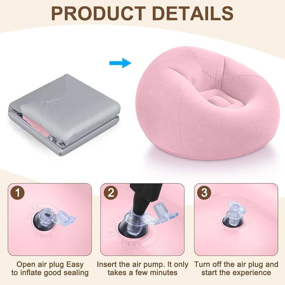 Inflatable Bean Bag Chairs, Pi - Kids Outdoor Loungers ulasan dan harga