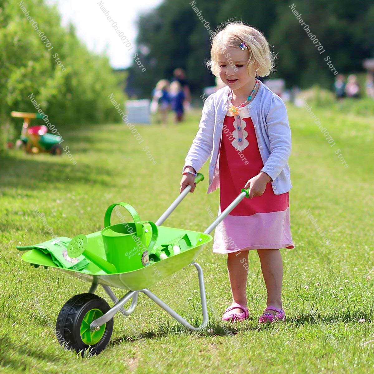 Kids Outdoor Wheelbarrow, Gree - Outdoor Toys For Kids ulasan dan harga