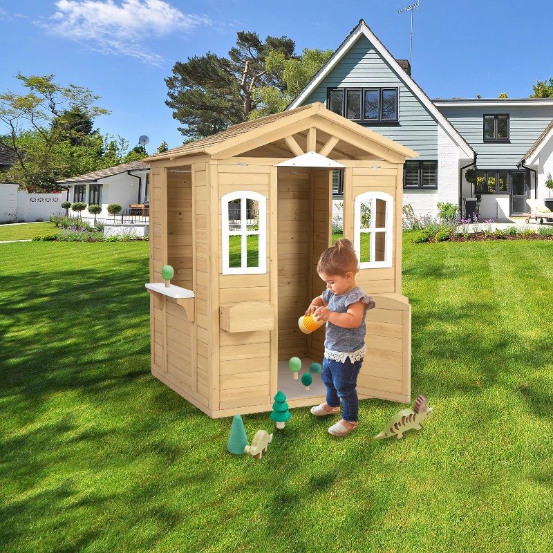 Modern Classic Solid Wood Play - Kids Outdoor Wooden Playhouse ulasan dan harga