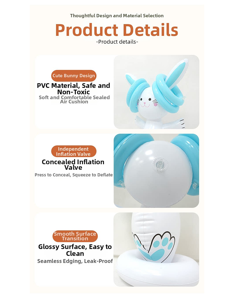 Easter Inflatable Bunny Ring T - Kids Outdoor Easter Toys ulasan dan harga