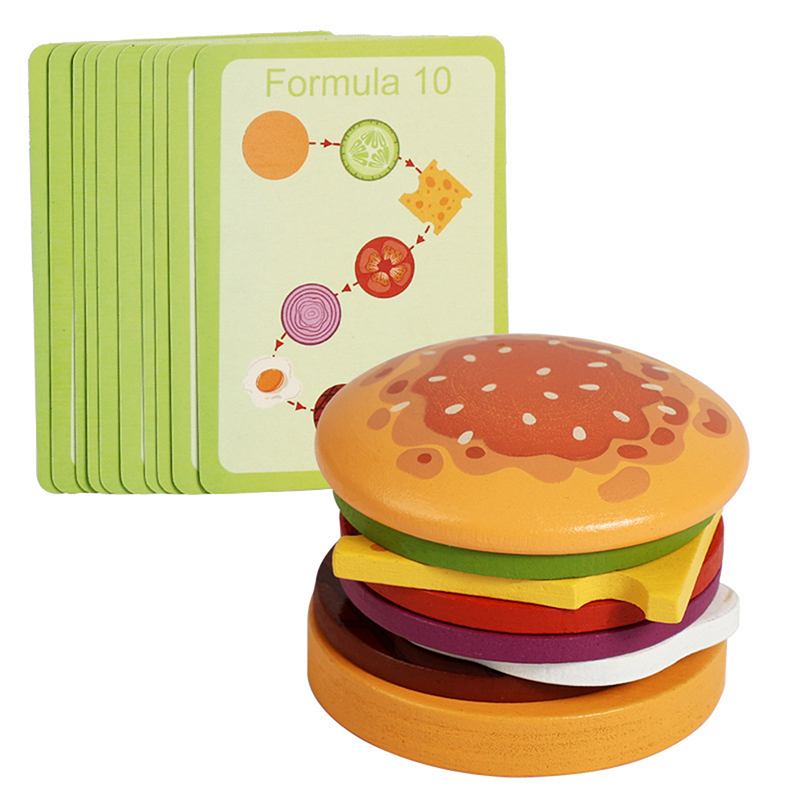 ·NewWooden Hamburg Sandwich St - Kids Outdoor Kitchen Set ulasan dan harga