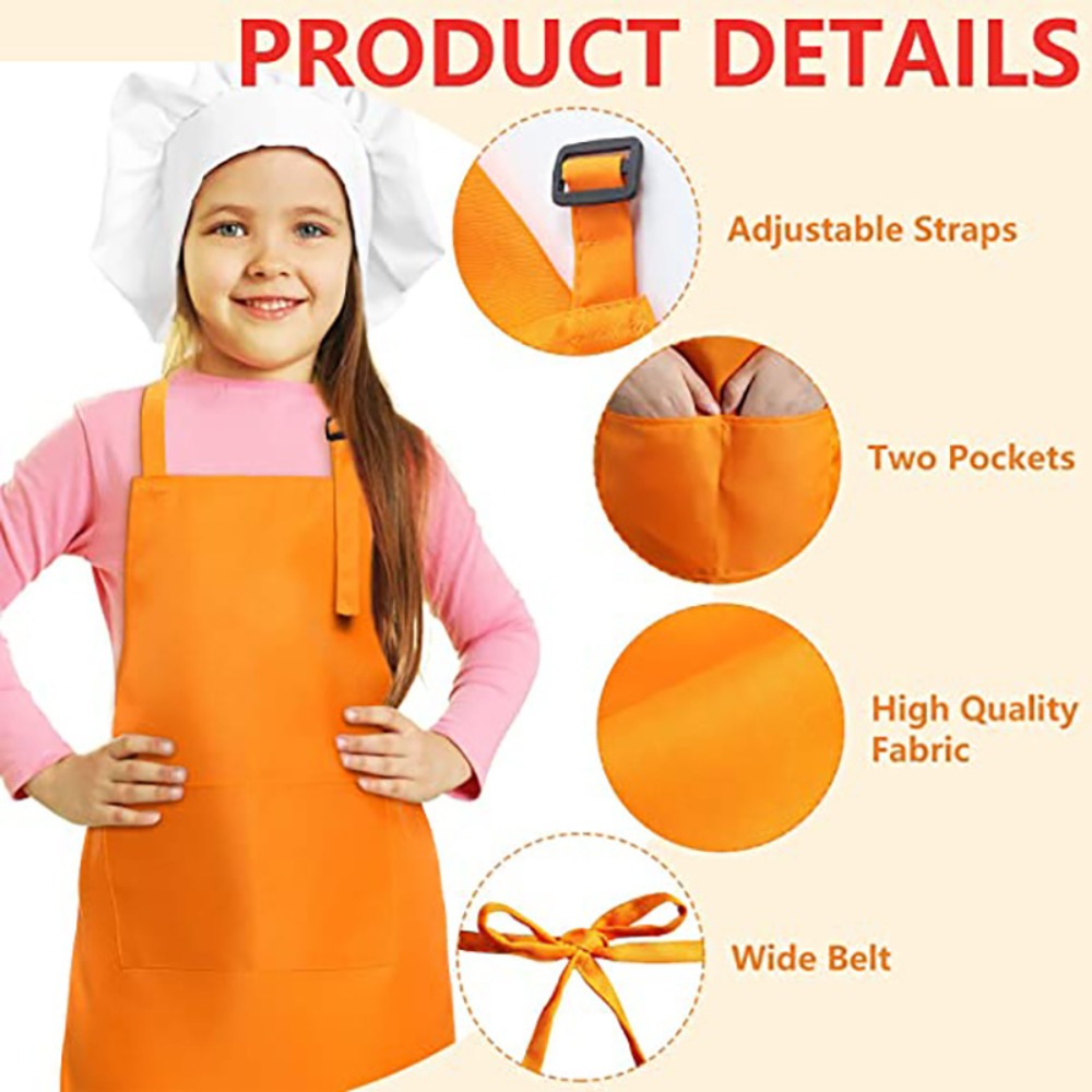 Children Chef Apron Front Pock - Kids Outdoor Kitchen Set ulasan dan harga