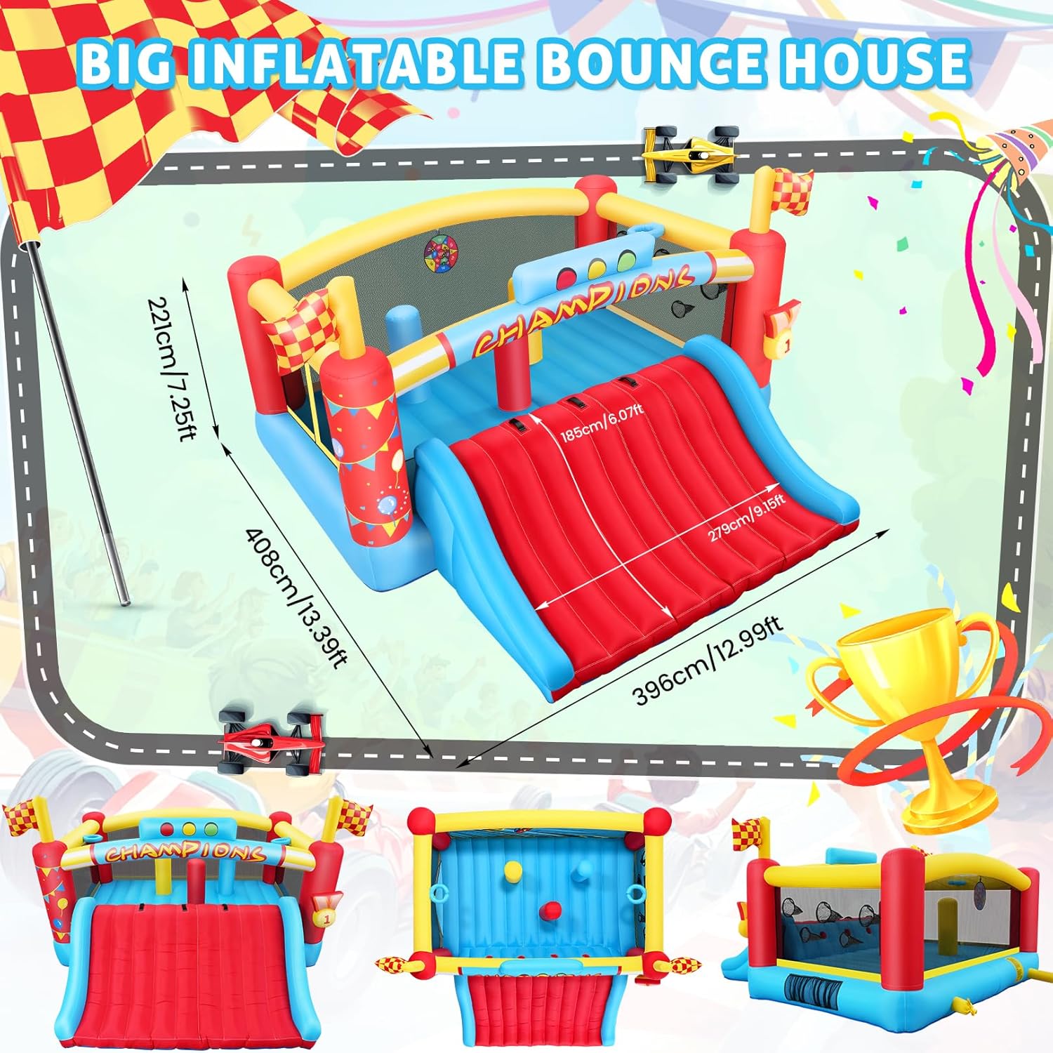 13FT Big Inflatable Bounce Hou - Kids Outdoor Park ulasan dan harga