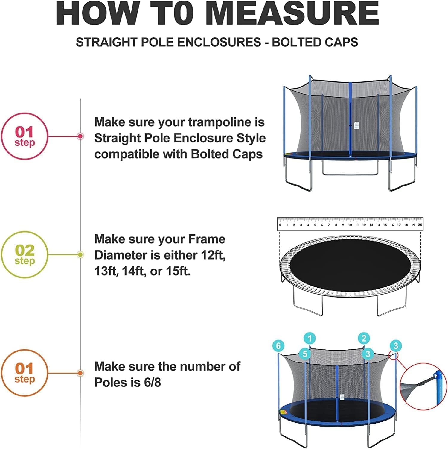 Trampoline safe net  6FT/8FT/1 - Kids Indoor Outdoor Trampoline ulasan dan harga