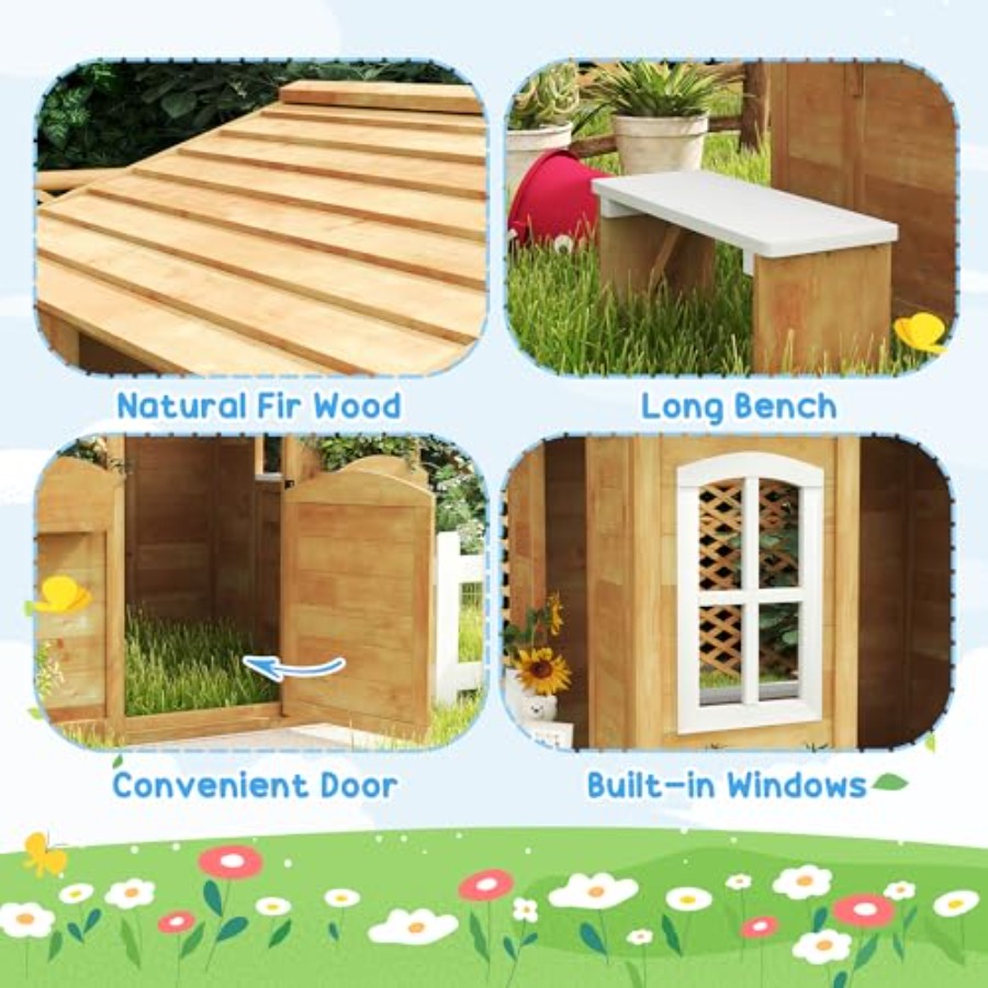 Outdoor playhouse for kids age - Kids Outdoor Wooden Playhouse ulasan dan harga